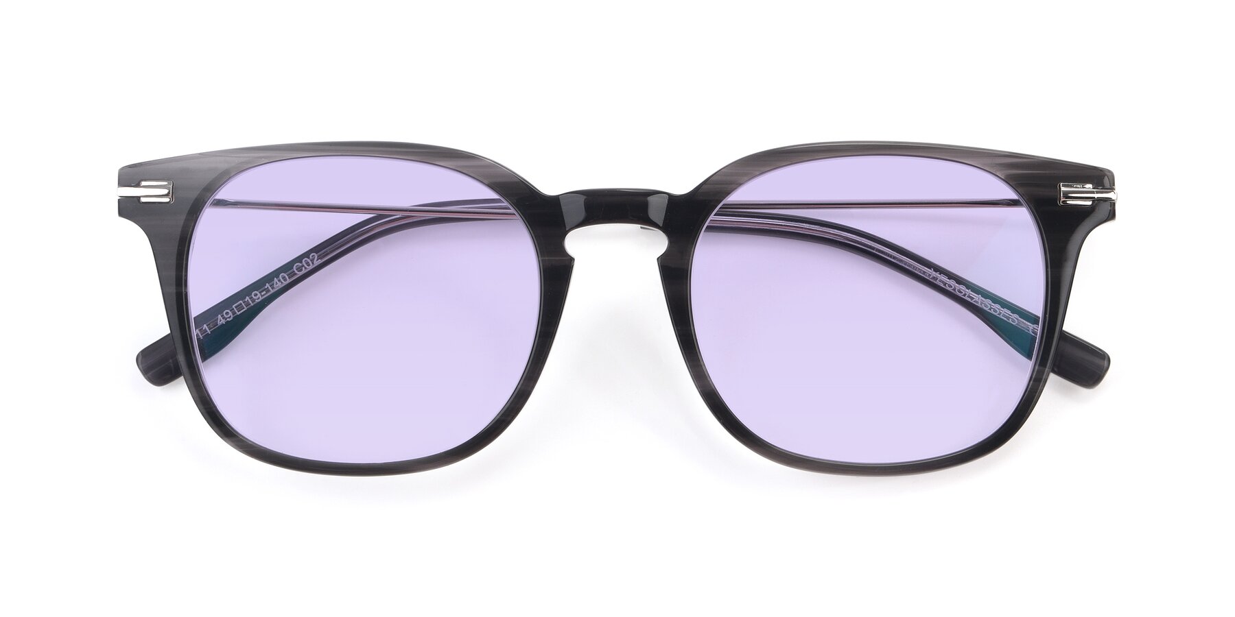 Folded Front of 17711 in Grey with Light Purple Tinted Lenses
