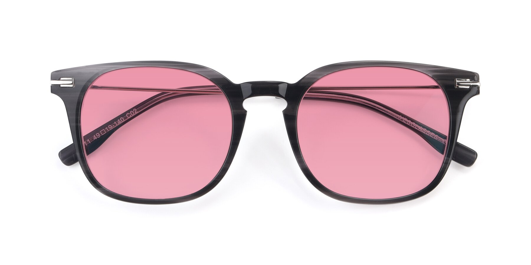 Folded Front of 17711 in Grey with Pink Tinted Lenses