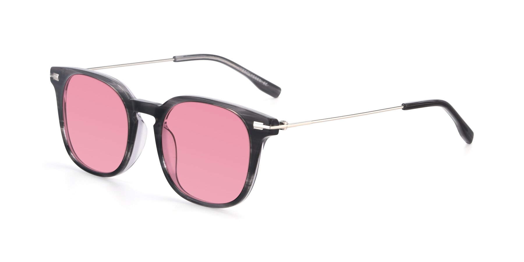 Angle of 17711 in Grey with Pink Tinted Lenses