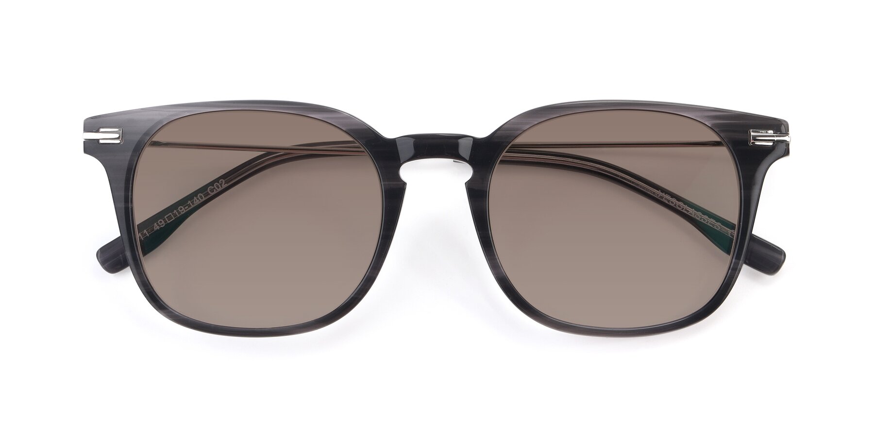 Folded Front of 17711 in Grey with Medium Brown Tinted Lenses