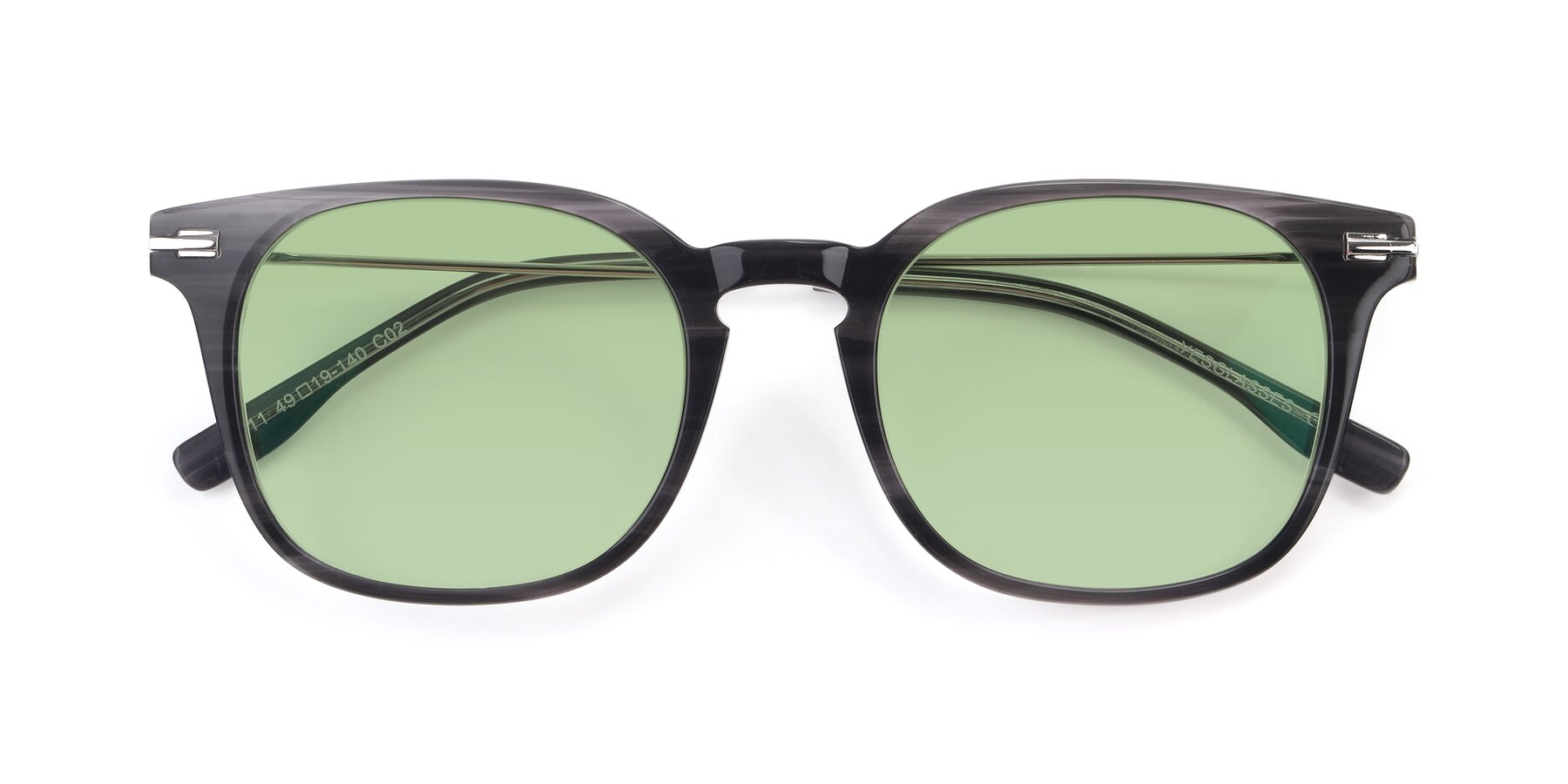 Folded Front of 17711 in Grey with Medium Green Tinted Lenses