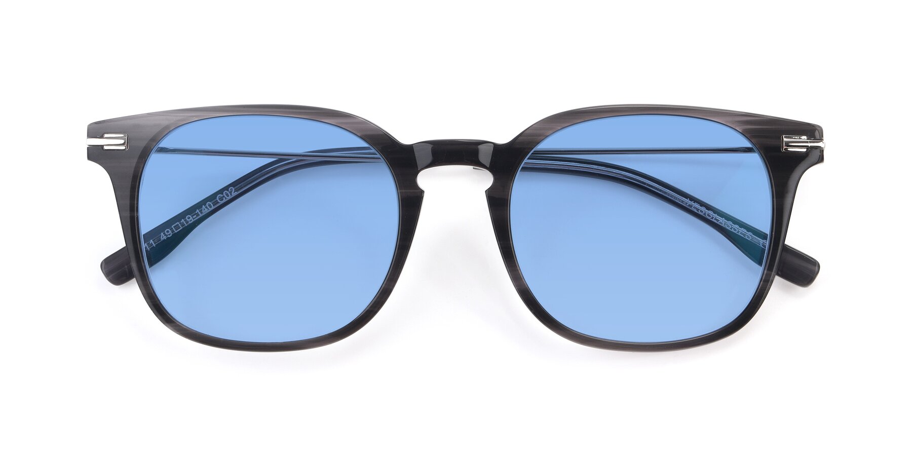 Folded Front of 17711 in Grey with Medium Blue Tinted Lenses