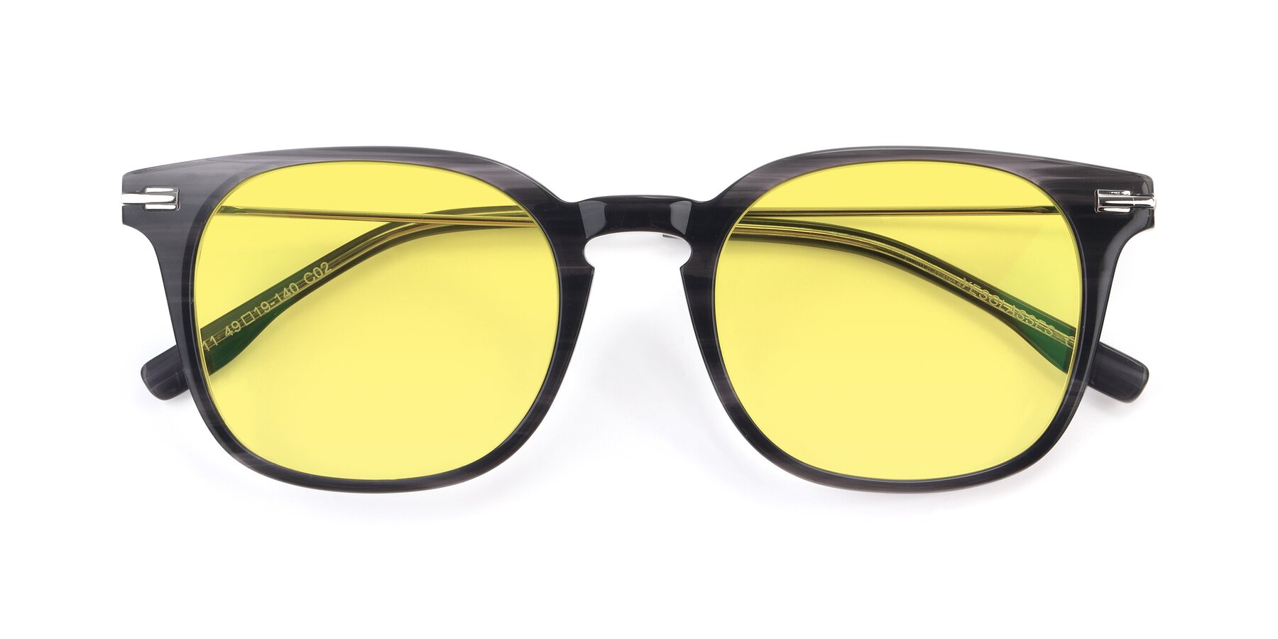 Folded Front of 17711 in Grey with Medium Yellow Tinted Lenses
