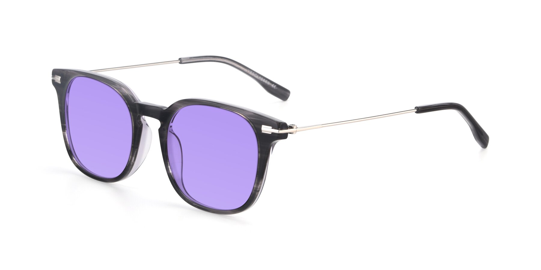 Angle of 17711 in Grey with Medium Purple Tinted Lenses