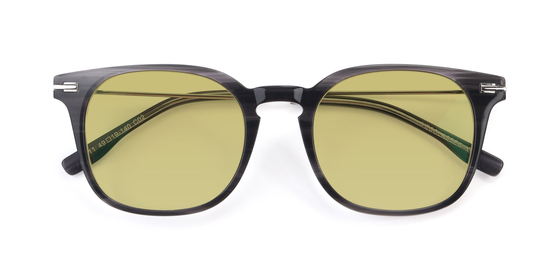 Folded Front of 17711 in Grey with Medium Champagne Tinted Lenses