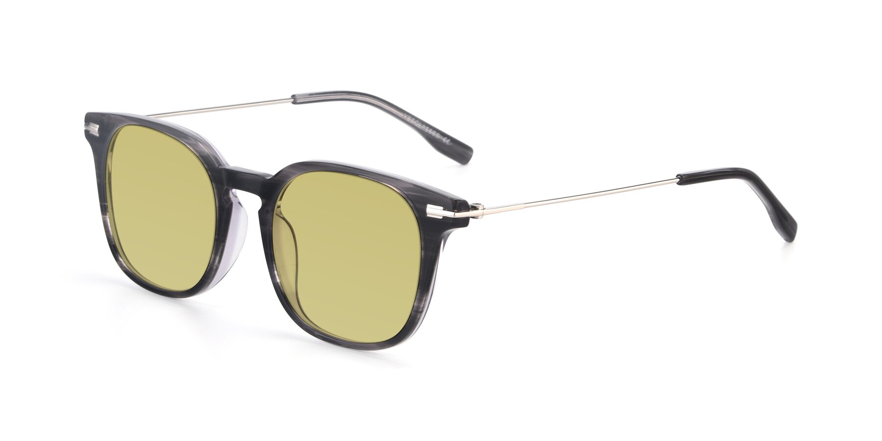 Angle of 17711 in Grey with Medium Champagne Tinted Lenses