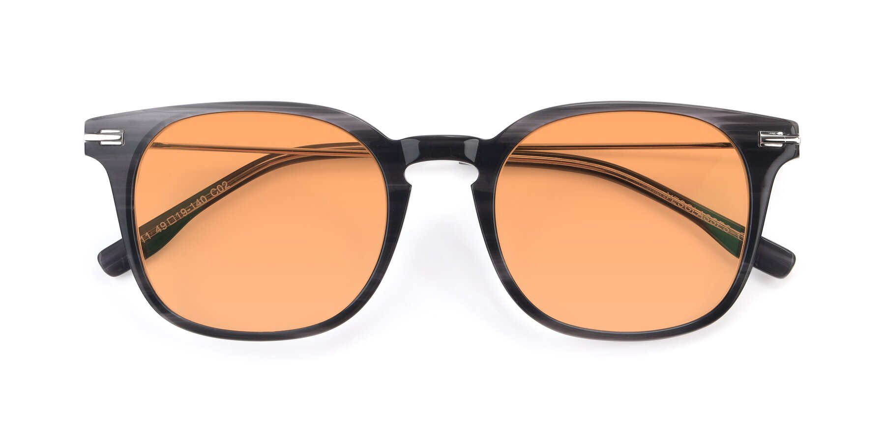 Folded Front of 17711 in Grey with Medium Orange Tinted Lenses