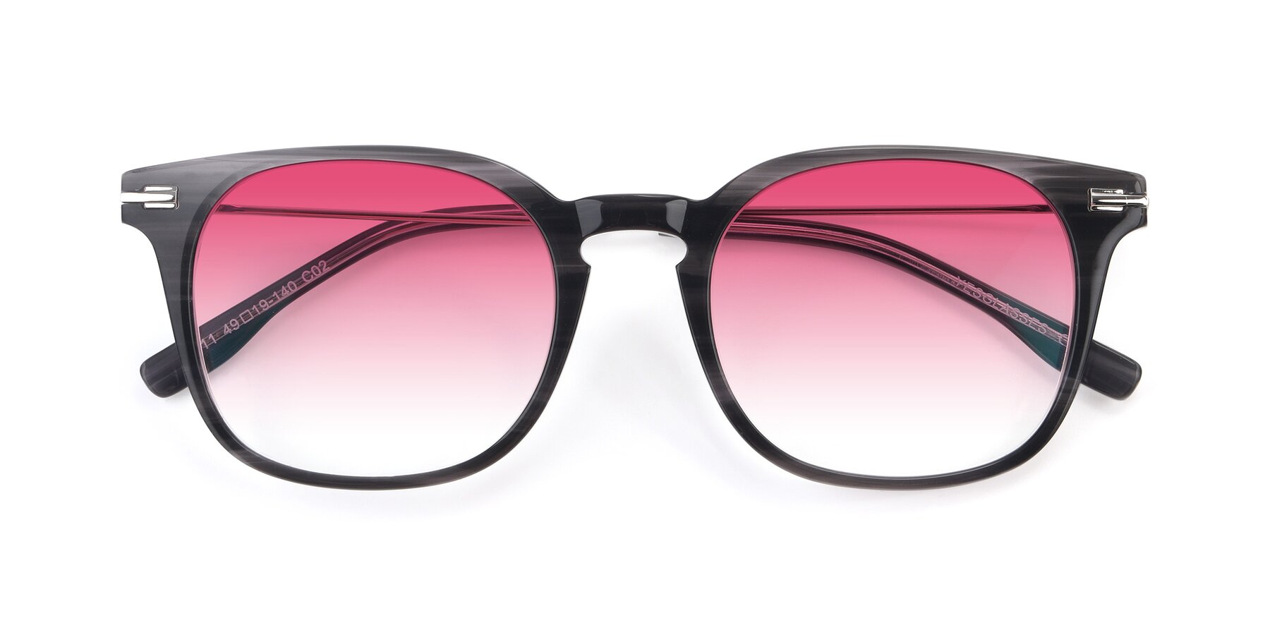 Folded Front of 17711 in Grey with Pink Gradient Lenses