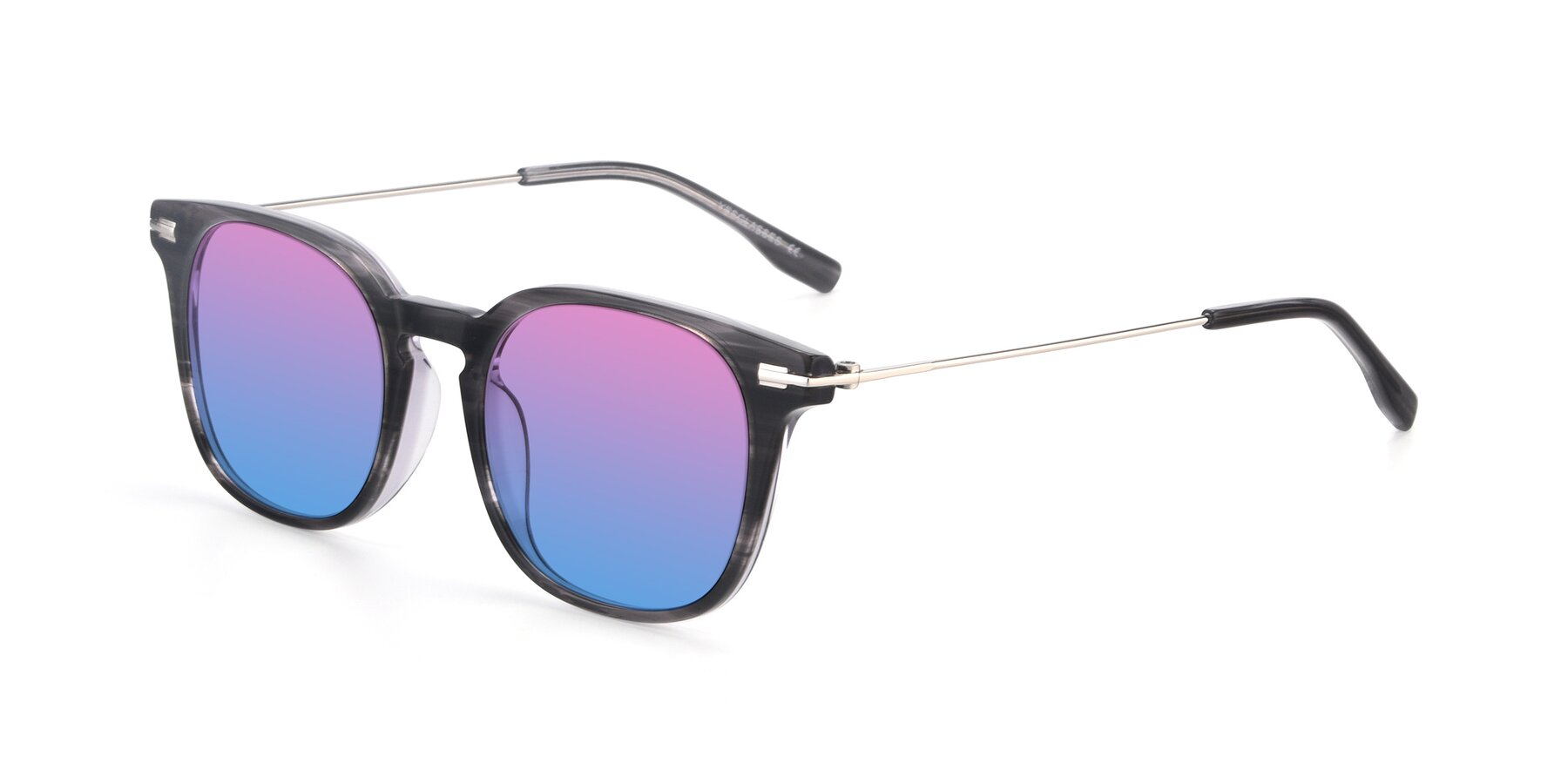 Angle of 17711 in Grey with Pink / Blue Gradient Lenses