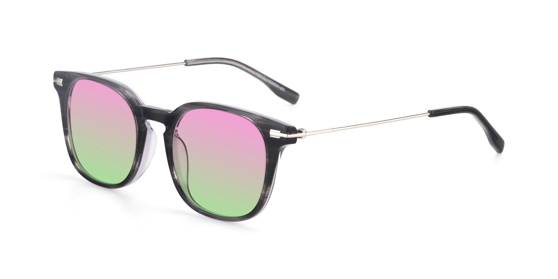Angle of 17711 in Grey with Pink / Green Gradient Lenses