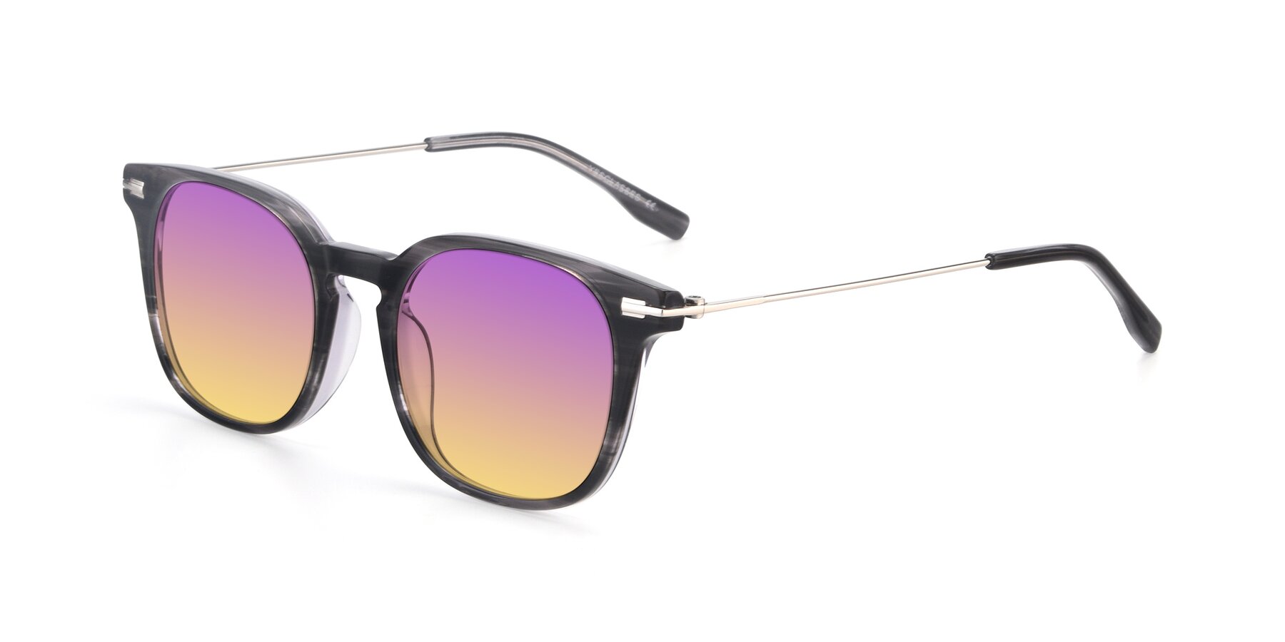 Angle of 17711 in Grey with Purple / Yellow Gradient Lenses