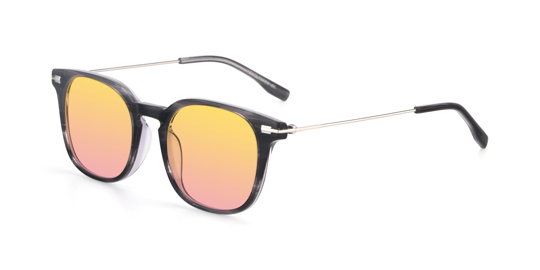 Angle of 17711 in Grey with Yellow / Pink Gradient Lenses