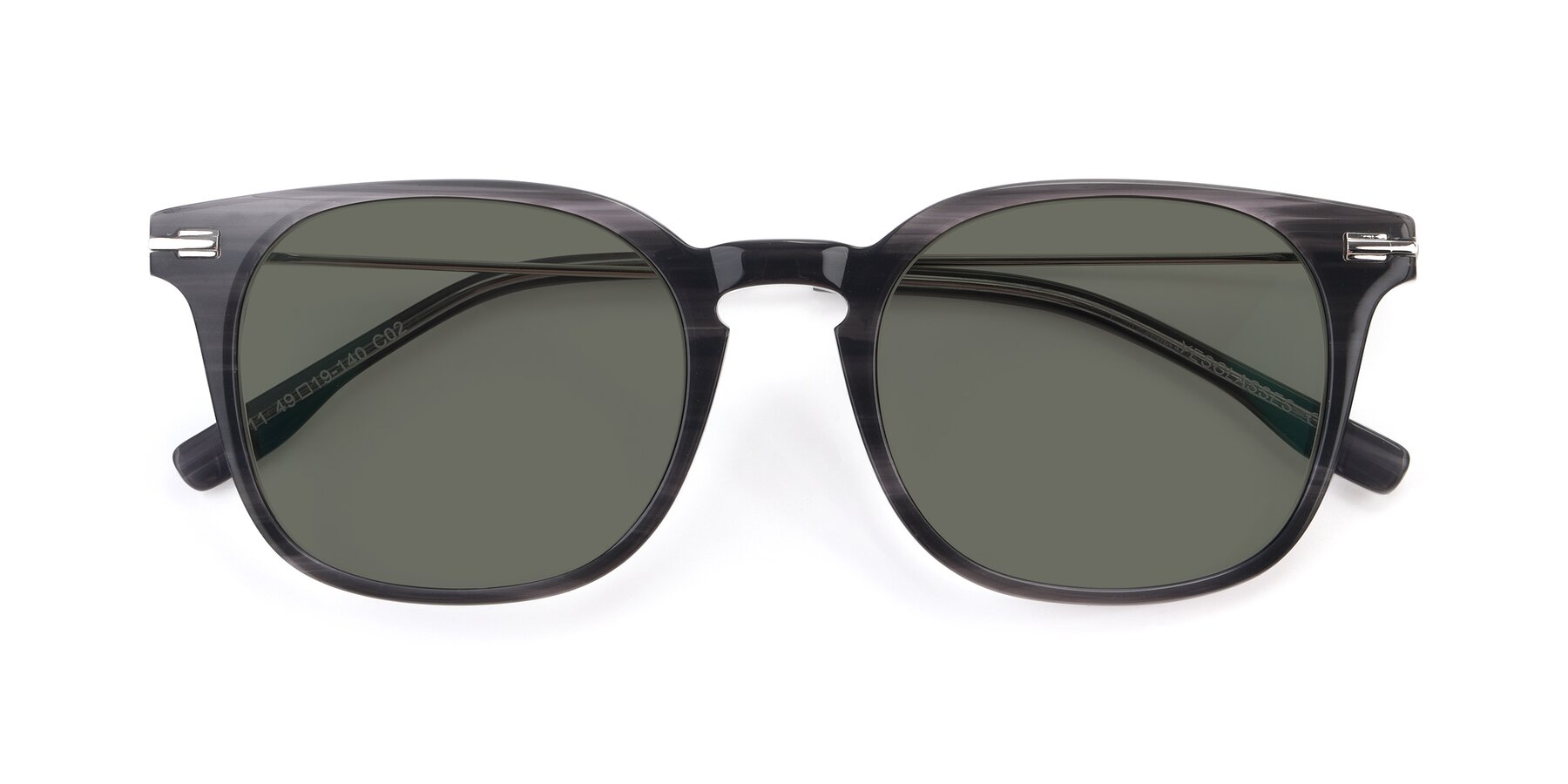 Folded Front of 17711 in Grey with Gray Polarized Lenses