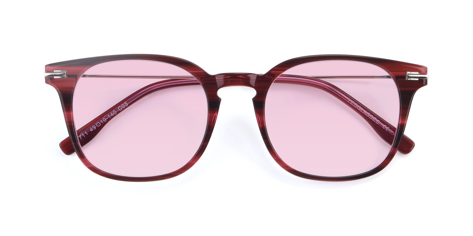 Folded Front of 17711 in Wine with Light Pink Tinted Lenses