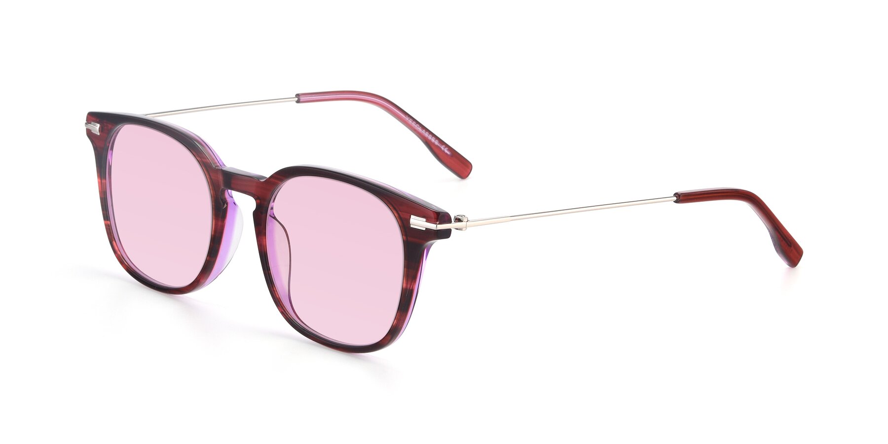 Angle of 17711 in Wine with Light Pink Tinted Lenses