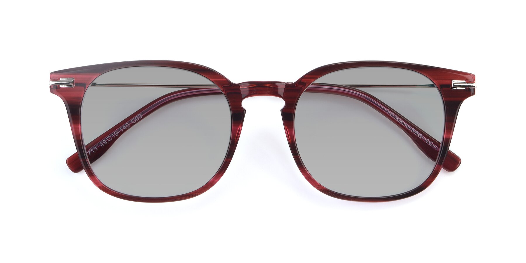 Folded Front of 17711 in Wine with Light Gray Tinted Lenses