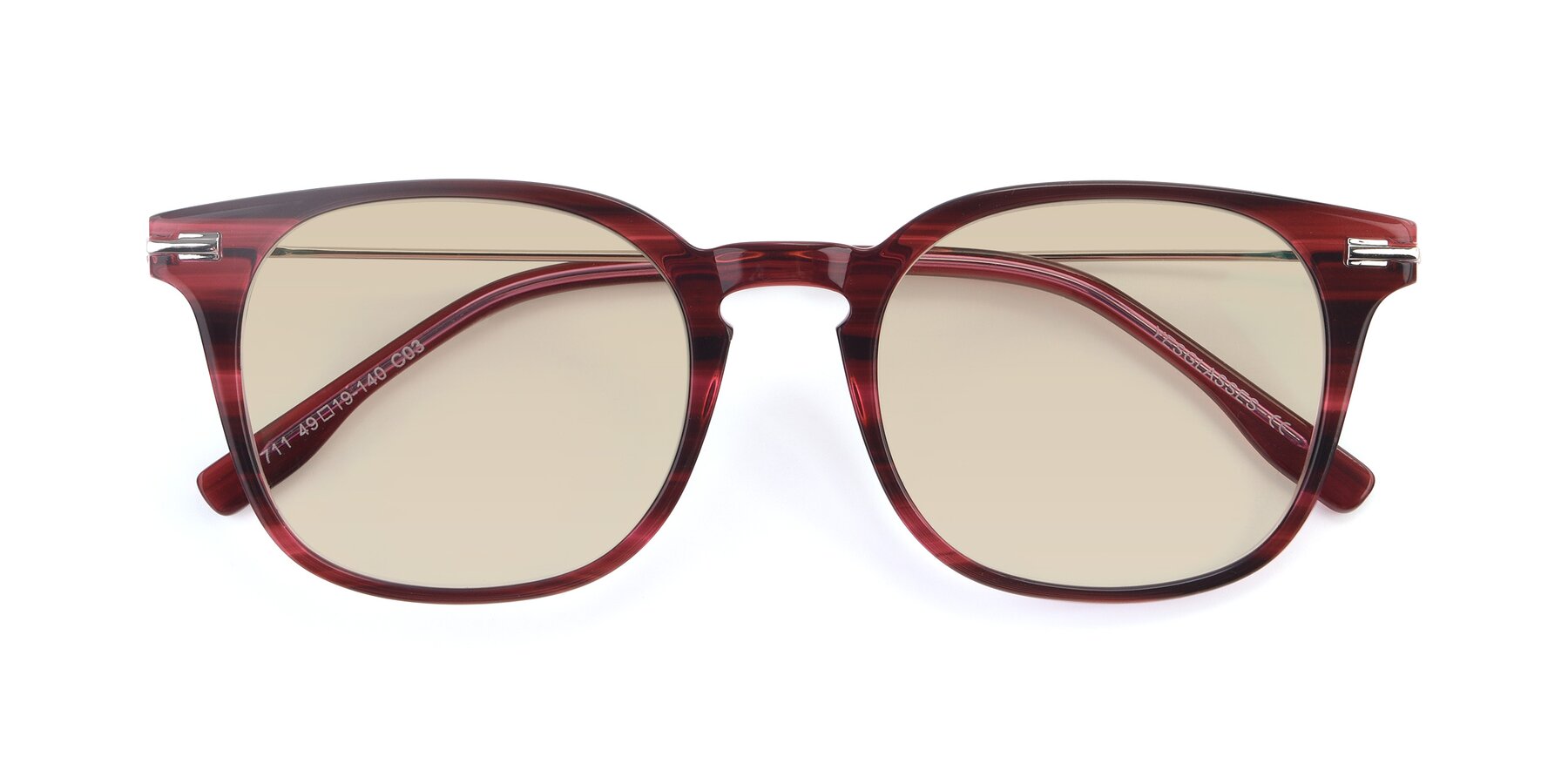 Folded Front of 17711 in Wine with Light Brown Tinted Lenses