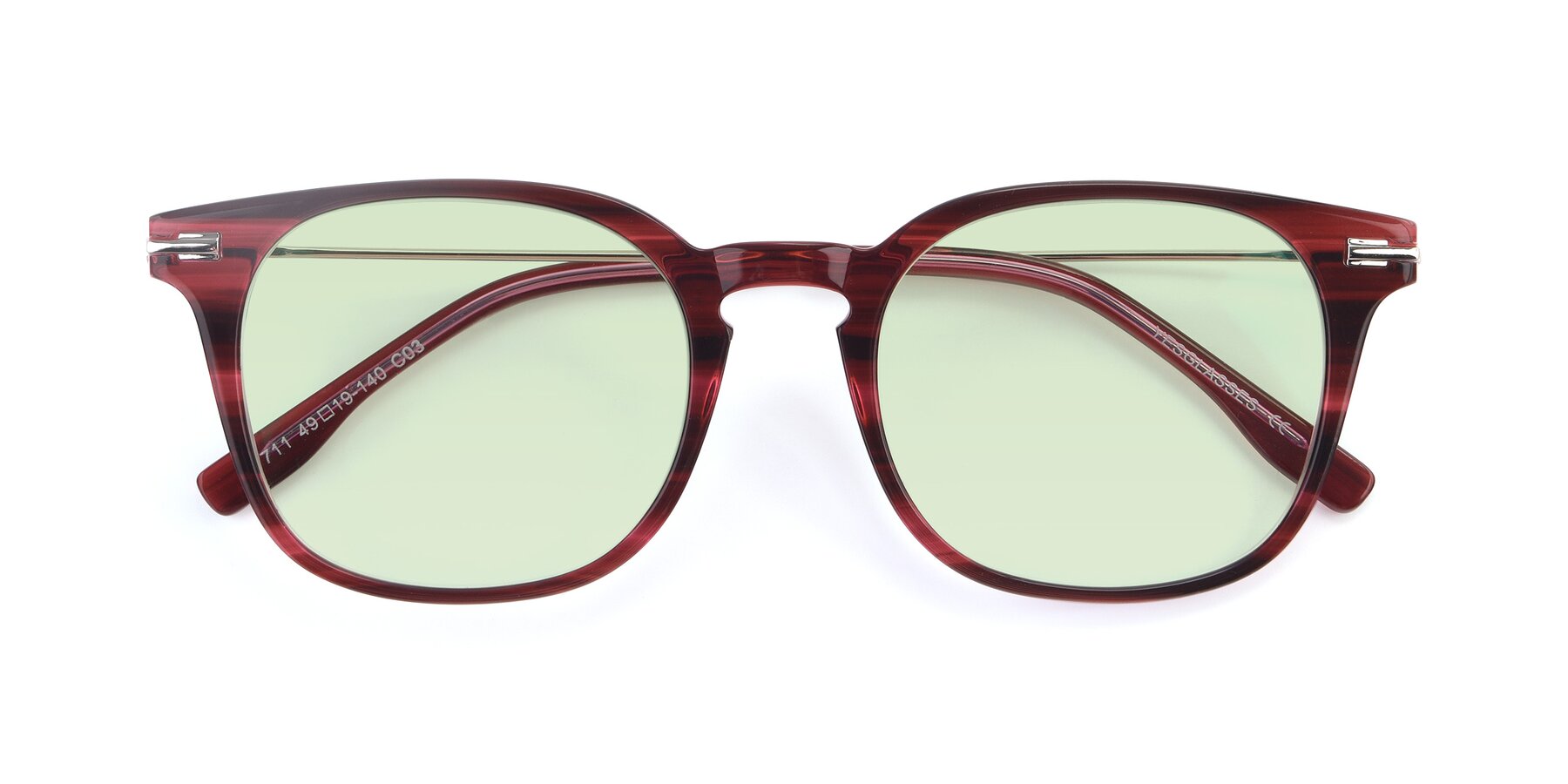 Folded Front of 17711 in Wine with Light Green Tinted Lenses