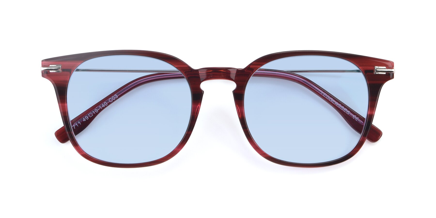 Folded Front of 17711 in Wine with Light Blue Tinted Lenses