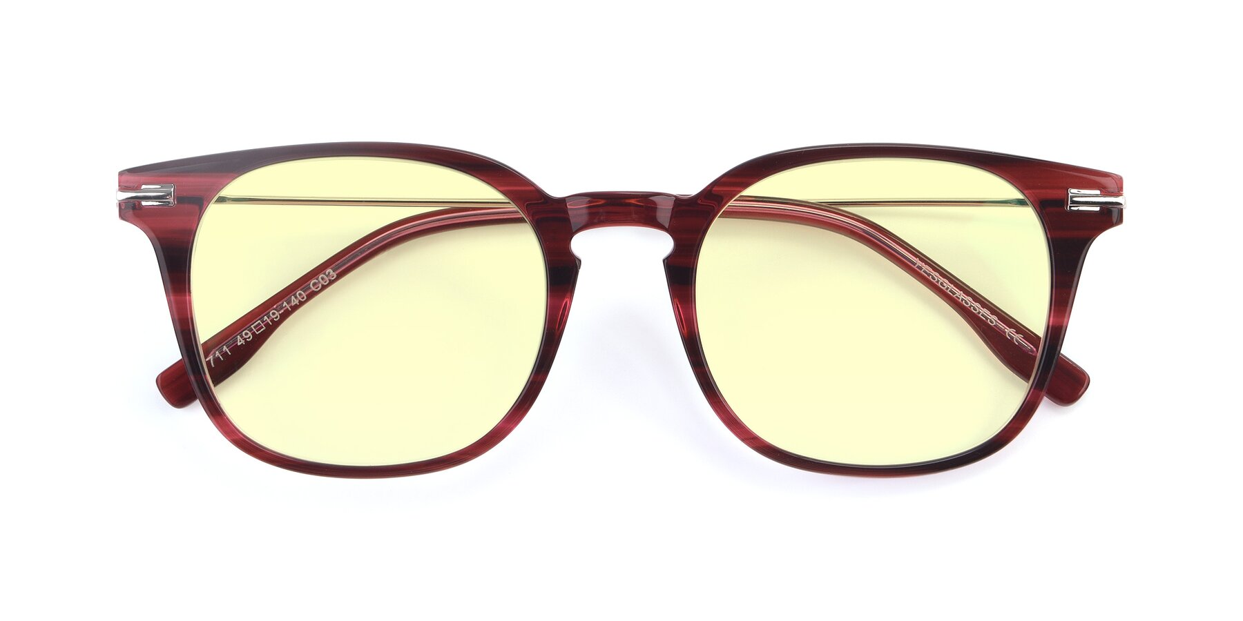 Folded Front of 17711 in Wine with Light Yellow Tinted Lenses