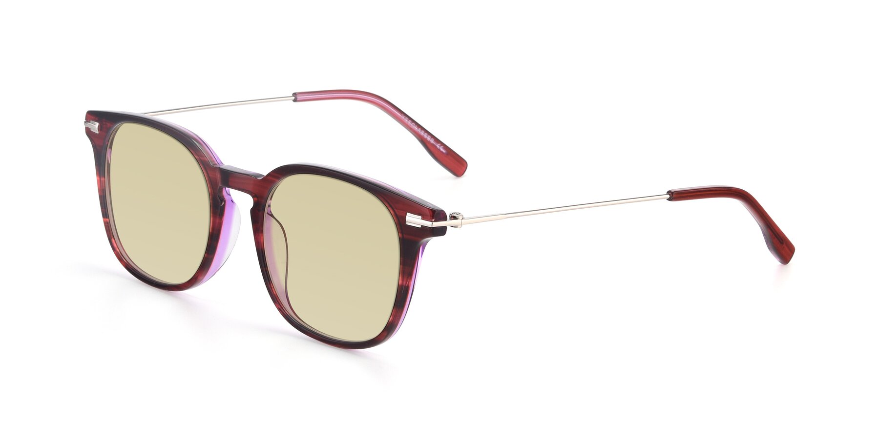 Angle of 17711 in Wine with Light Champagne Tinted Lenses