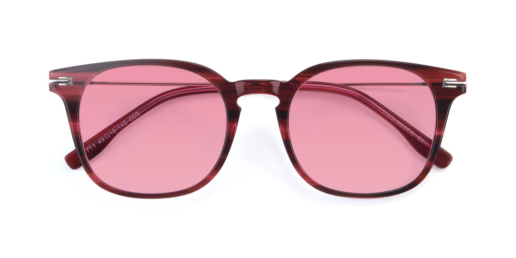 Folded Front of 17711 in Wine with Pink Tinted Lenses
