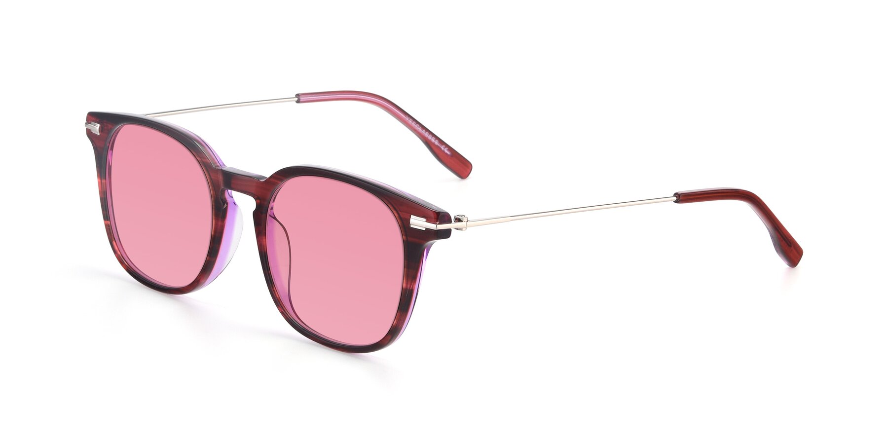 Angle of 17711 in Wine with Pink Tinted Lenses