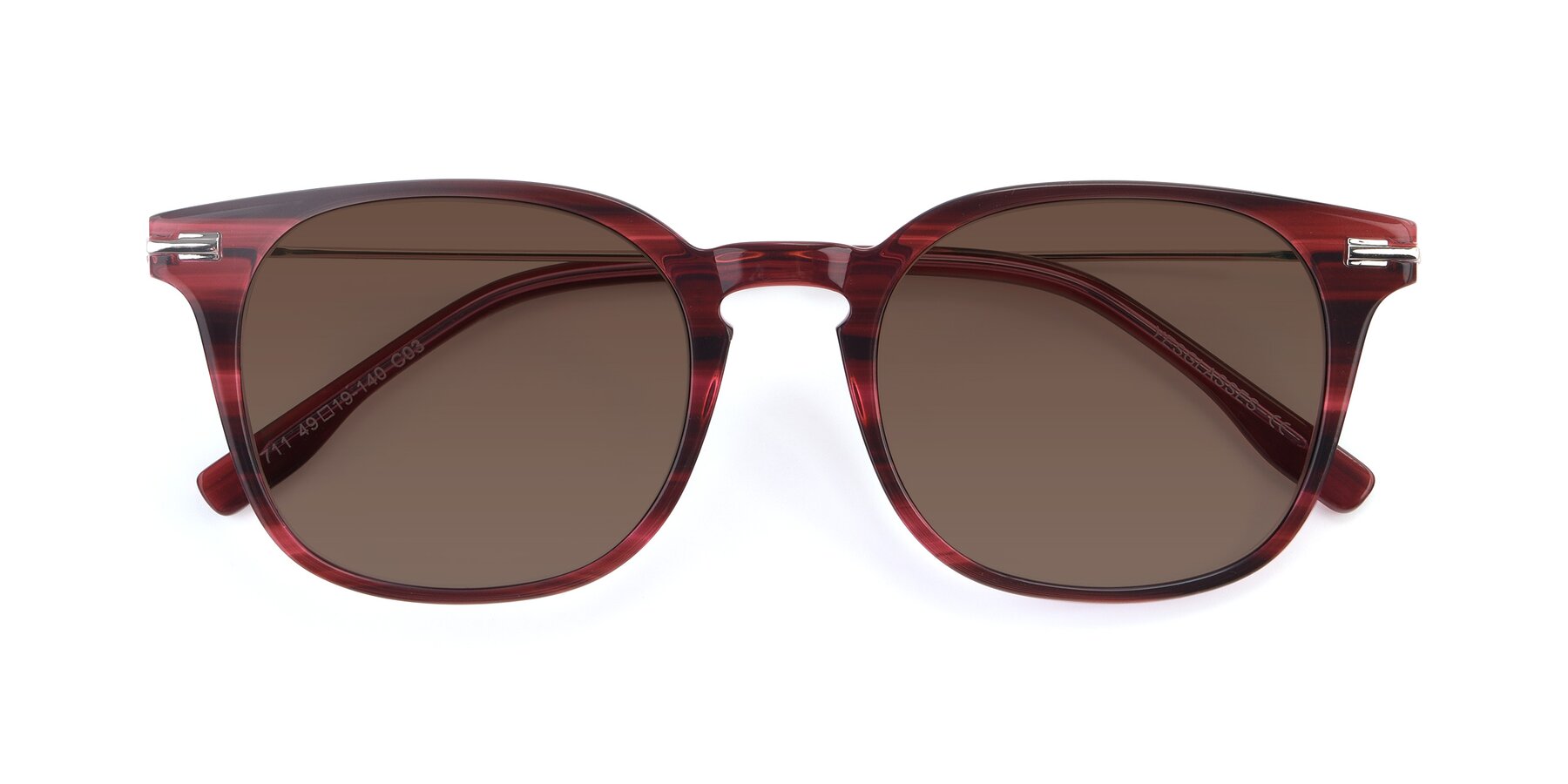 Folded Front of 17711 in Wine with Brown Tinted Lenses