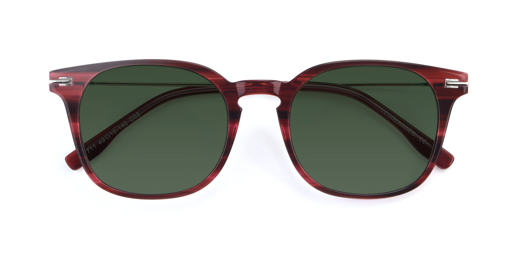 Folded Front of 17711 in Wine with Green Tinted Lenses