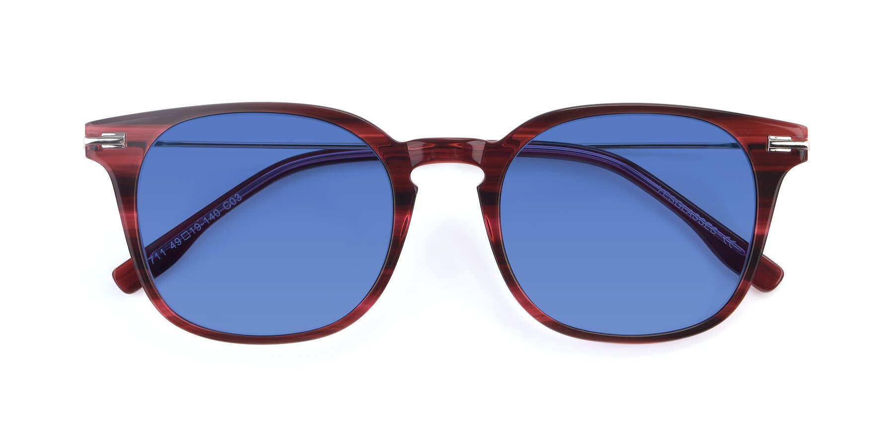 Folded Front of 17711 in Wine with Blue Tinted Lenses
