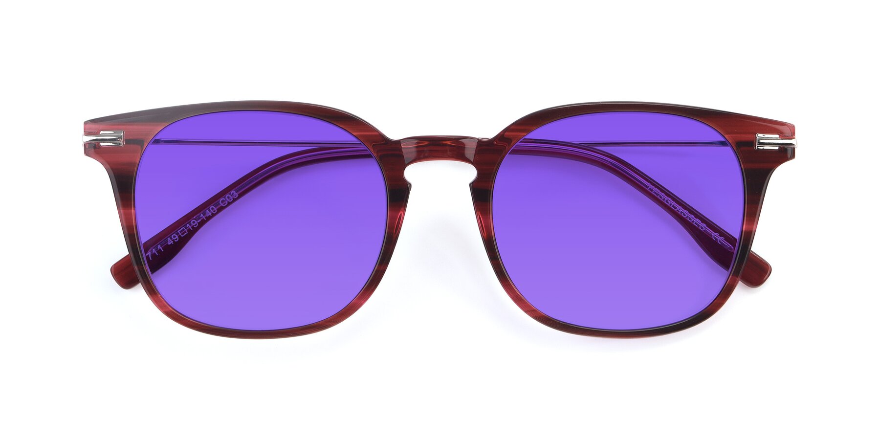 Folded Front of 17711 in Wine with Purple Tinted Lenses