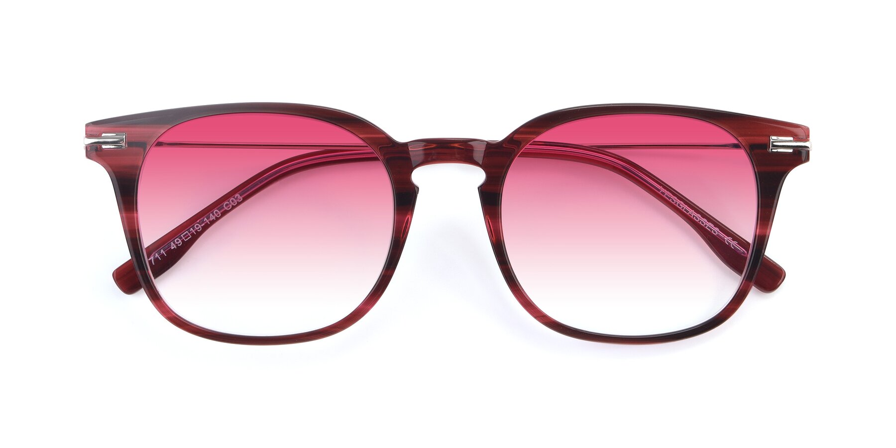 Folded Front of 17711 in Wine with Pink Gradient Lenses