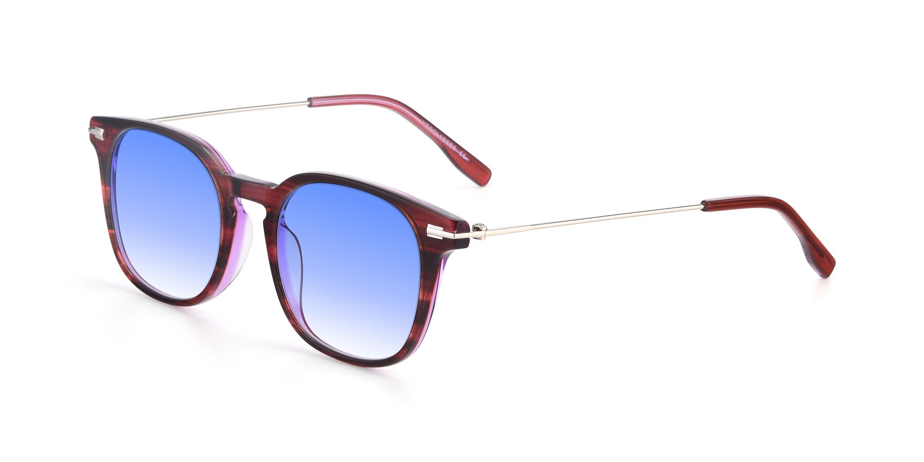 Angle of 17711 in Wine with Blue Gradient Lenses