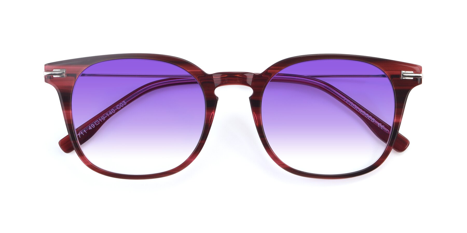 Folded Front of 17711 in Wine with Purple Gradient Lenses
