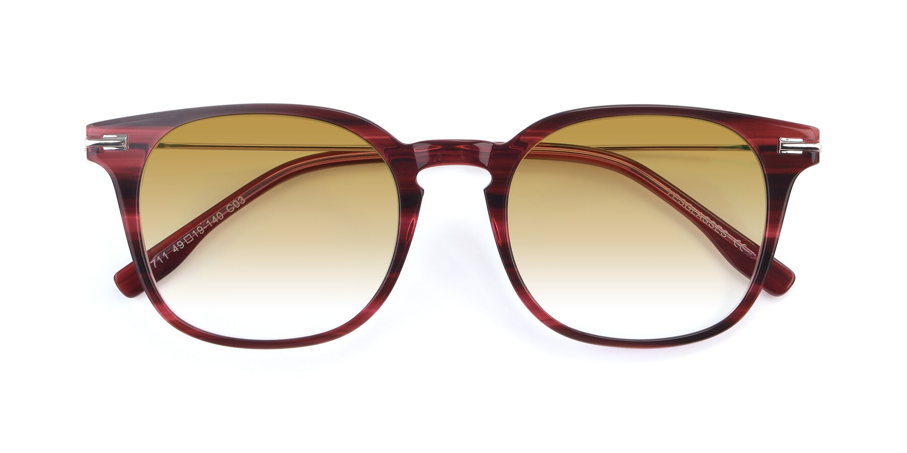 Folded Front of 17711 in Wine with Champagne Gradient Lenses