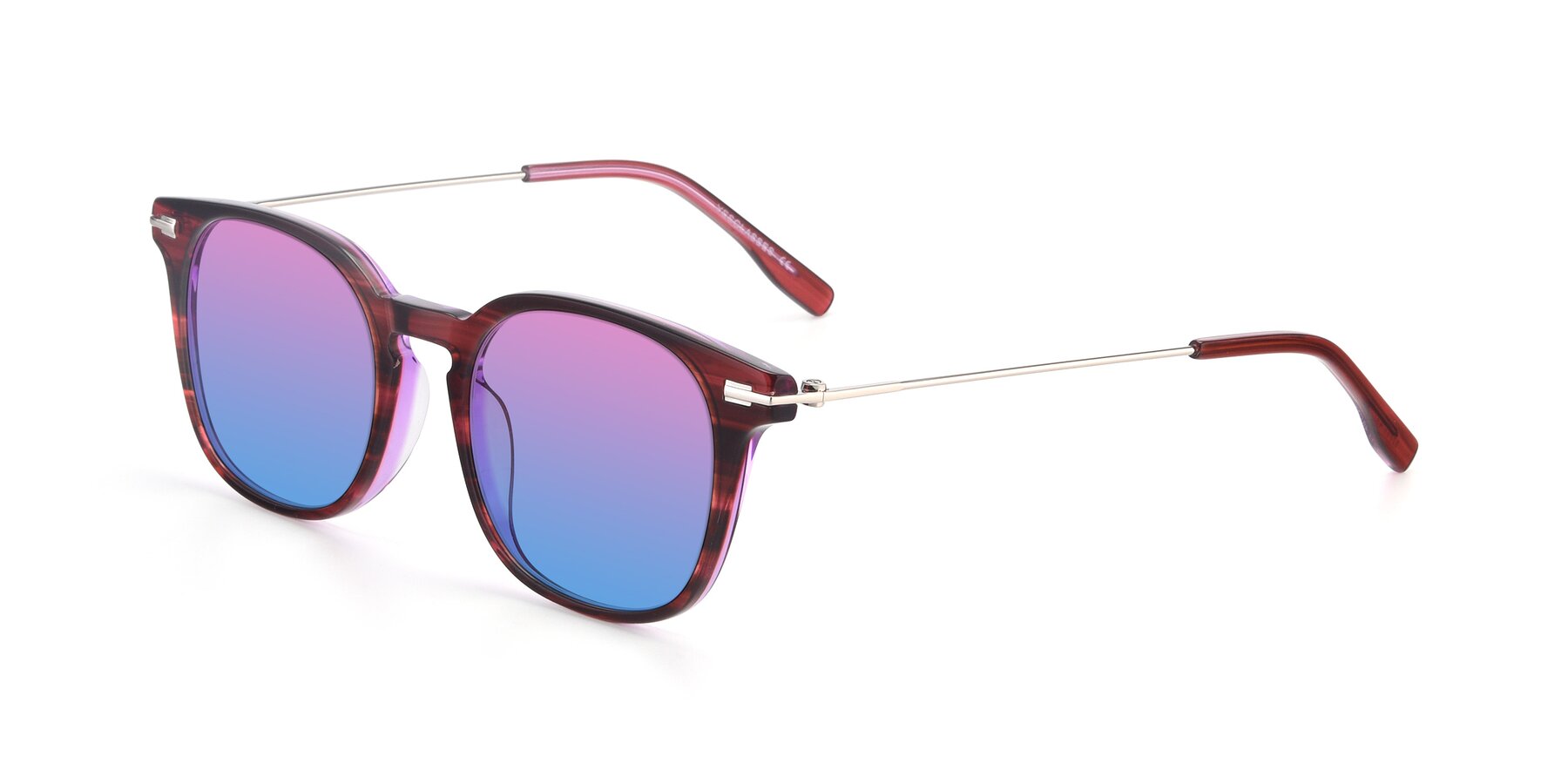 Angle of 17711 in Wine with Pink / Blue Gradient Lenses