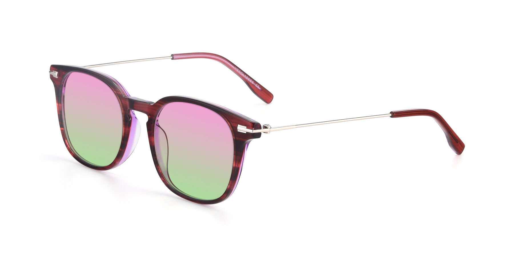 Angle of 17711 in Wine with Pink / Green Gradient Lenses