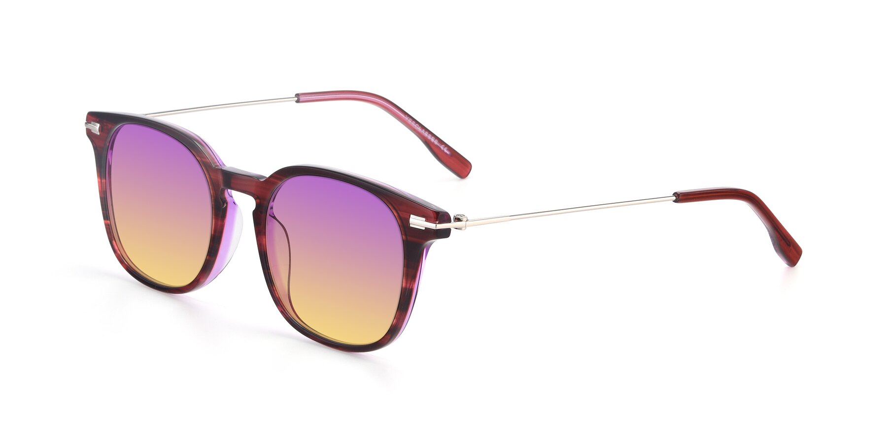 Angle of 17711 in Wine with Purple / Yellow Gradient Lenses