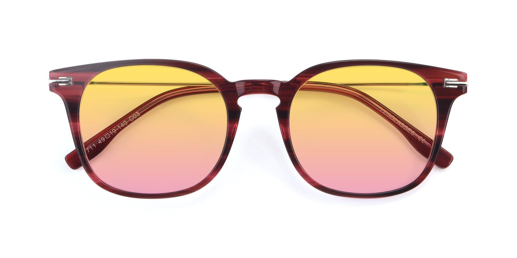 Folded Front of 17711 in Wine with Yellow / Pink Gradient Lenses