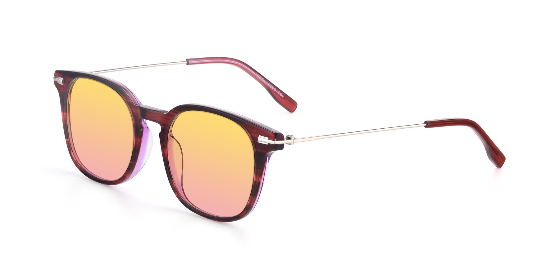 Angle of 17711 in Wine with Yellow / Pink Gradient Lenses