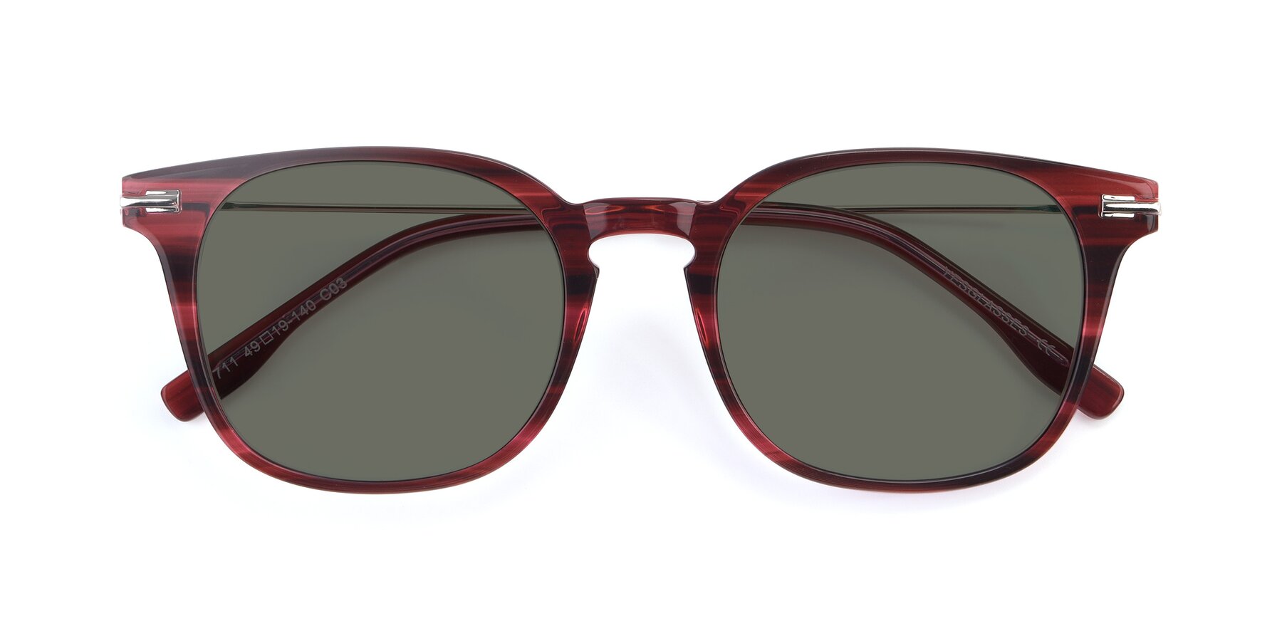 Folded Front of 17711 in Wine with Gray Polarized Lenses