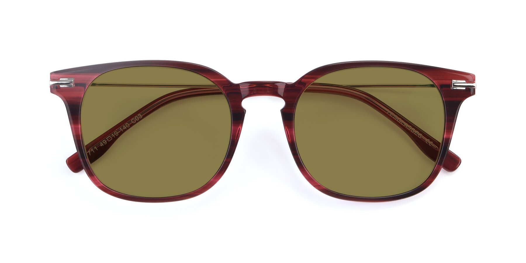 Folded Front of 17711 in Wine with Brown Polarized Lenses
