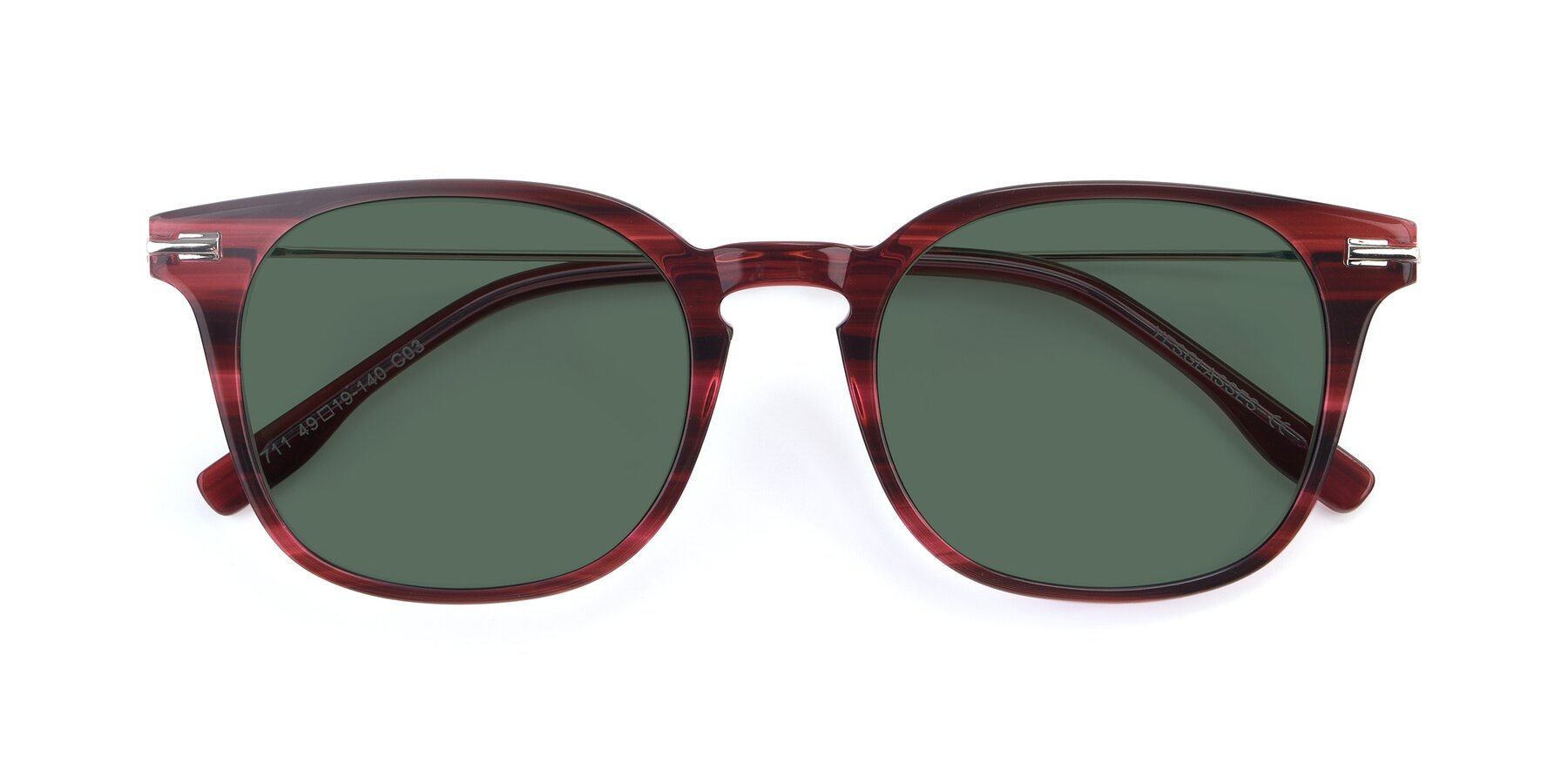 Folded Front of 17711 in Wine with Green Polarized Lenses