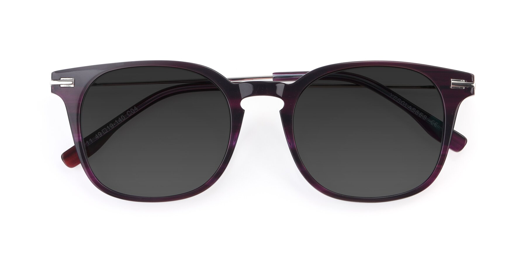 Folded Front of 17711 in Dark Purple with Gray Tinted Lenses