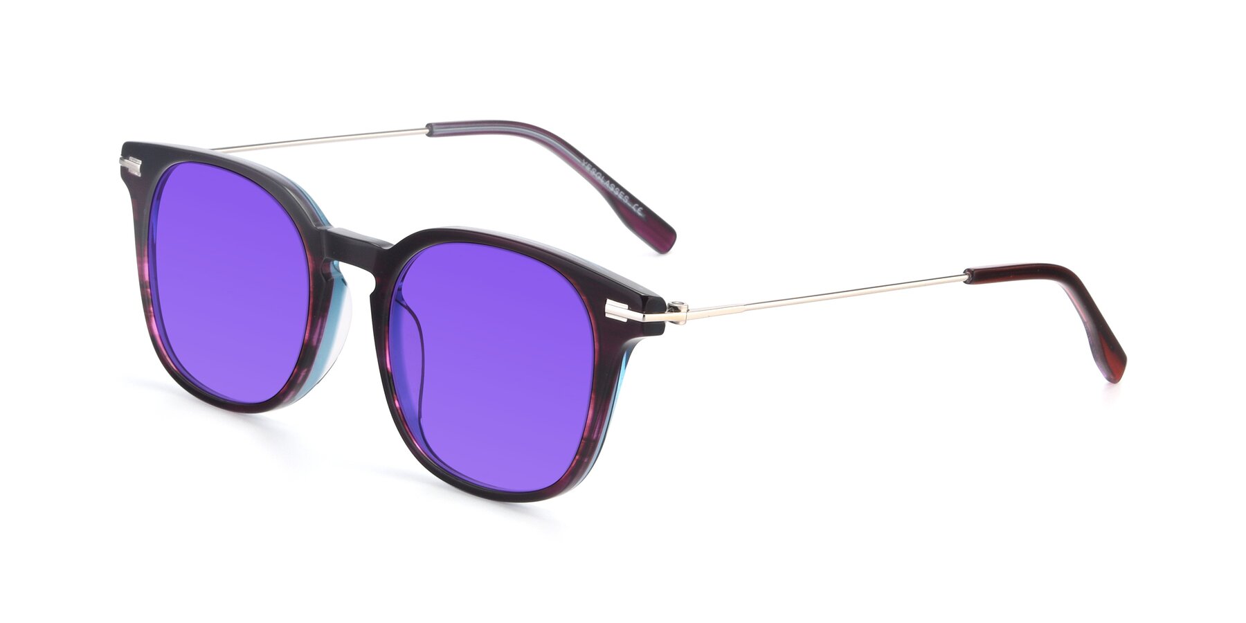 Angle of 17711 in Dark Purple with Purple Tinted Lenses