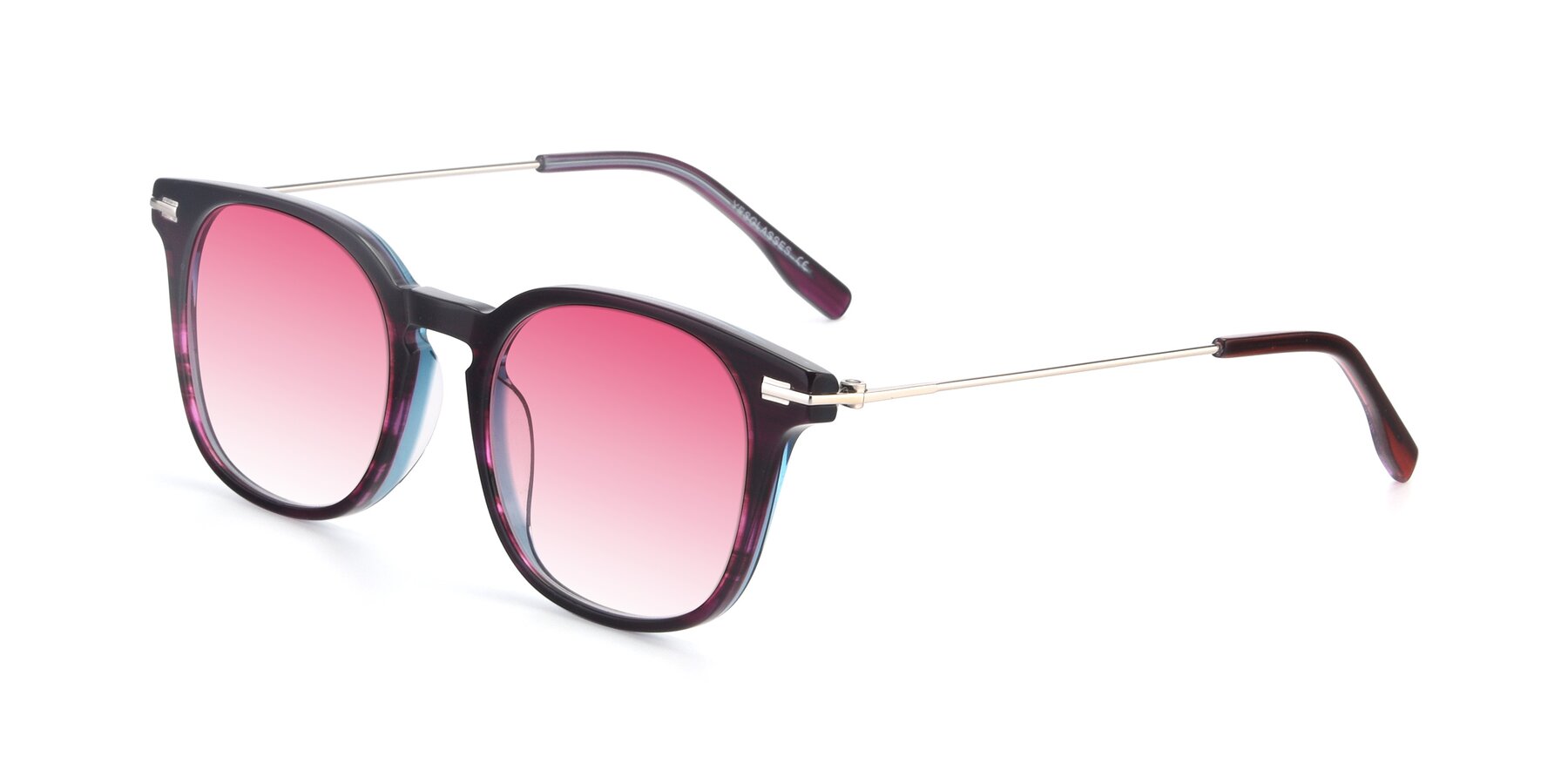 Angle of 17711 in Dark Purple with Pink Gradient Lenses