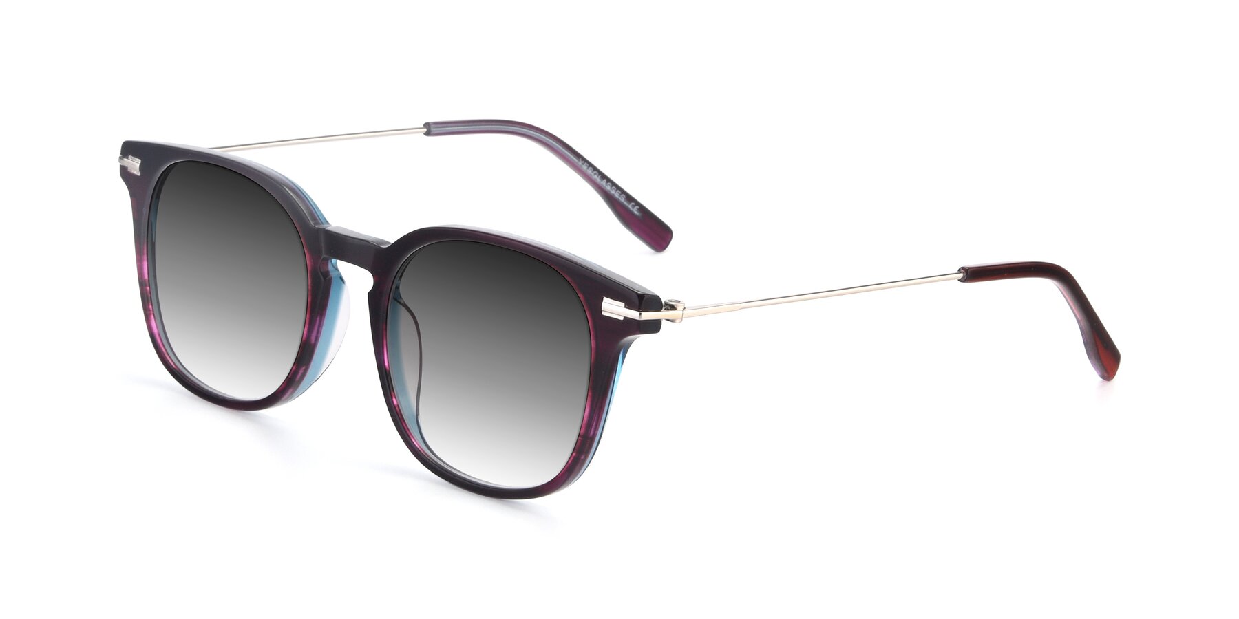 Angle of 17711 in Dark Purple with Gray Gradient Lenses