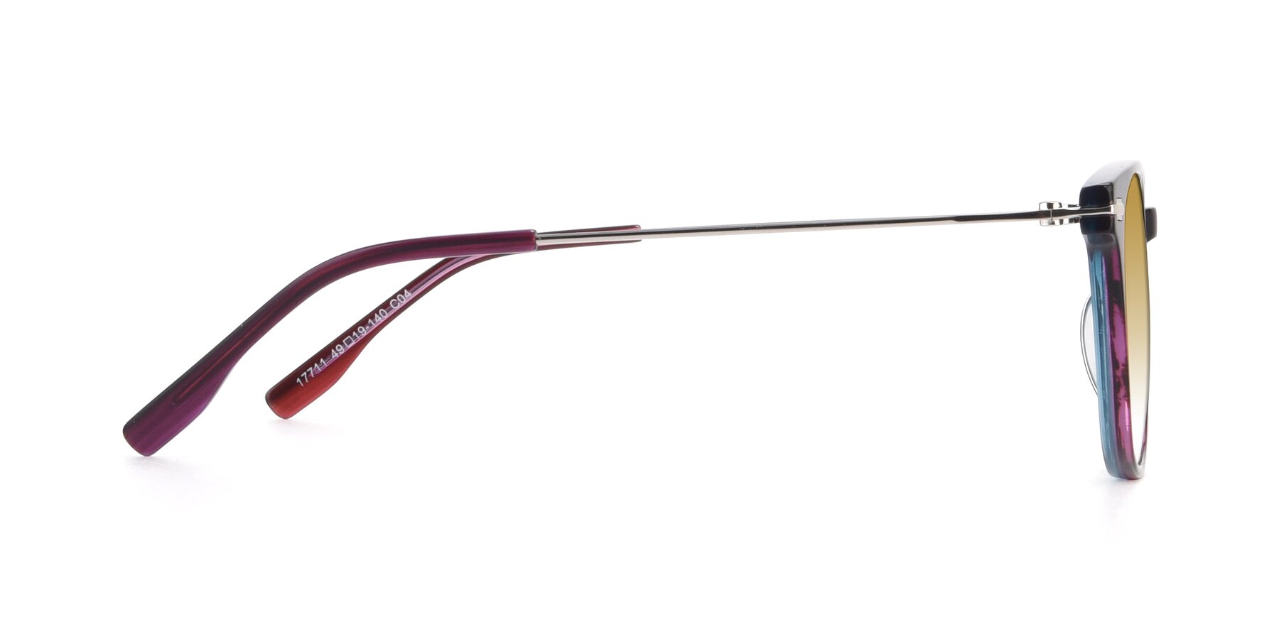 Side of 17711 in Dark Purple with Champagne Gradient Lenses