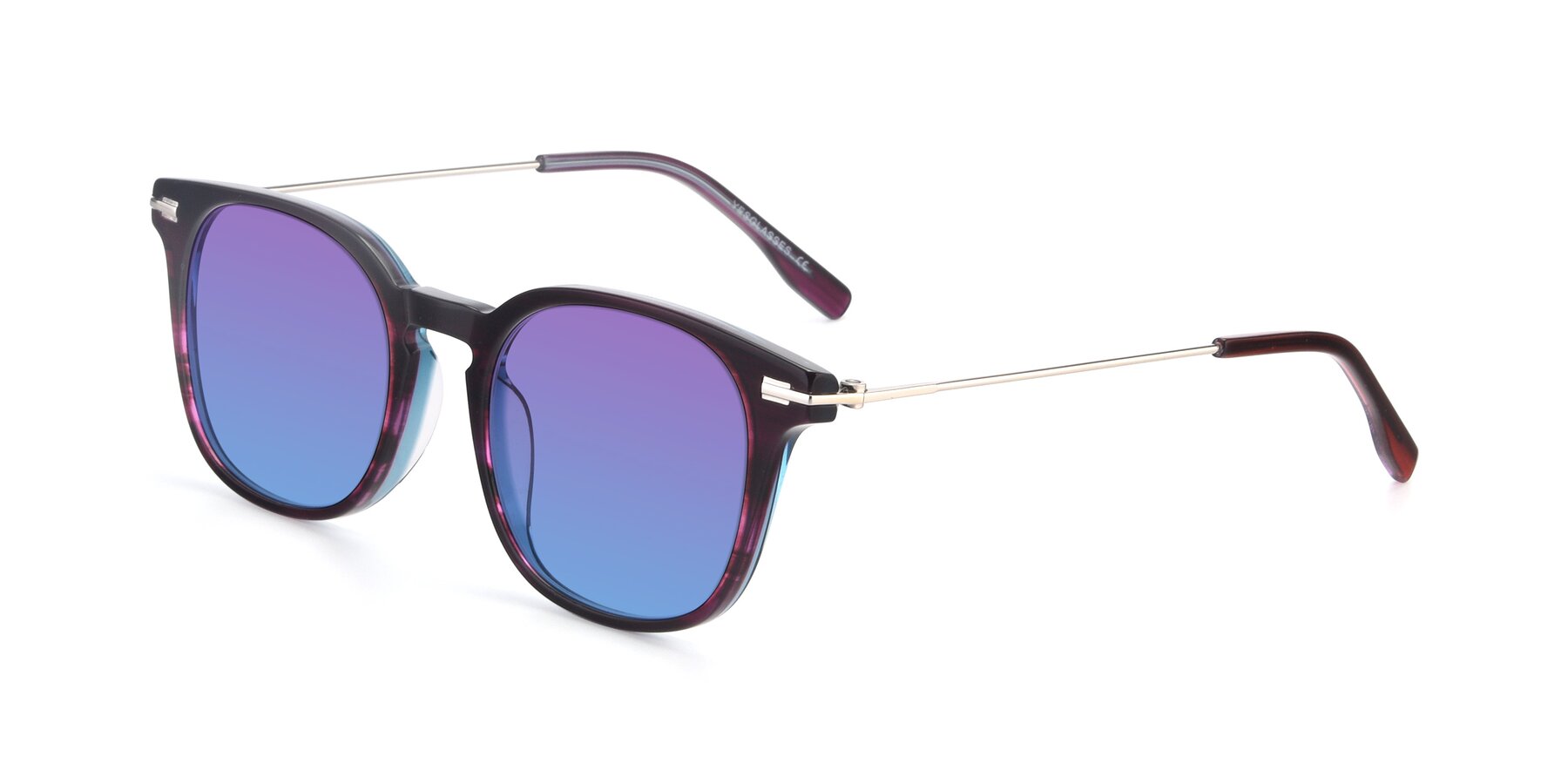 Angle of 17711 in Dark Purple with Purple / Blue Gradient Lenses