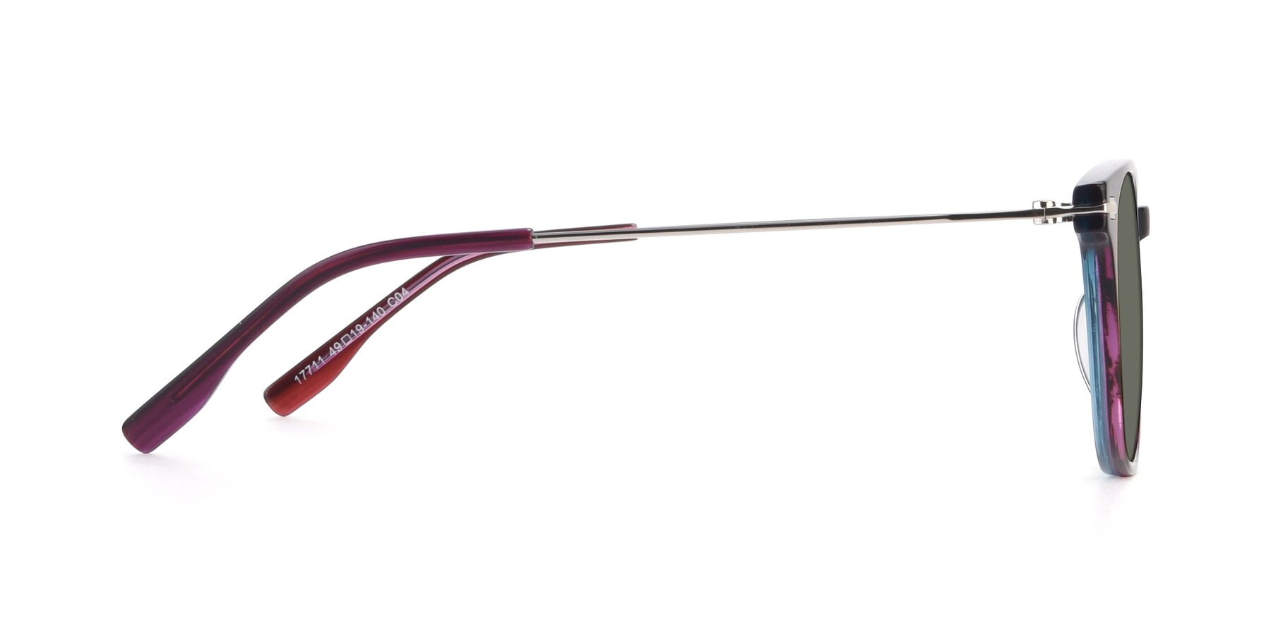 Side of 17711 in Dark Purple with Gray Polarized Lenses